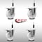 Service Caster 5'' SS Nylon Swivel 7/8'' Expanding Stem Caster Set Total Lock Brake, 4PK SCC-SSEXTTL20S514-NYS-78-4 - alternate 2